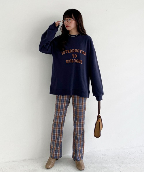 EPIMI E'PIMMY(エピミエピミー)の「《ユニセックス》ヴィンテージレタリングスウェット(スウェット・レディース・ネイビー/オフホワイト/杢グレー・MEDIUM)」の10枚目の写真