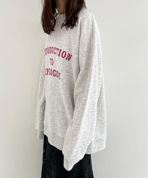 EPIMI E'PIMMY(エピミエピミー)の「《ユニセックス》ヴィンテージレタリングスウェット(スウェット・レディース・ネイビー/オフホワイト/杢グレー・MEDIUM)」の14枚目の写真