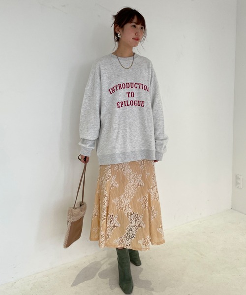 EPIMI E'PIMMY(エピミエピミー)の「《ユニセックス》ヴィンテージレタリングスウェット(スウェット・レディース・ネイビー/オフホワイト/杢グレー・MEDIUM)」の15枚目の写真