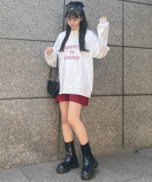 EPIMI E'PIMMY(エピミエピミー)の「《ユニセックス》ヴィンテージレタリングスウェット(スウェット・レディース・ネイビー/オフホワイト/杢グレー・MEDIUM)」の18枚目の写真