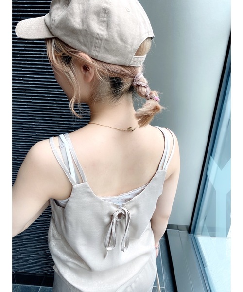 jumelle（ジュメロ）の「キャミセットワンピース（ワンピース・レディース・ベージュ/グレー・SMALL/MEDIUM）」の8枚目の写真