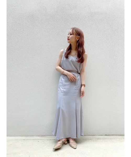 jumelle（ジュメロ）の「キャミセットワンピース（ワンピース・レディース・ベージュ/グレー・SMALL/MEDIUM）」の14枚目の写真