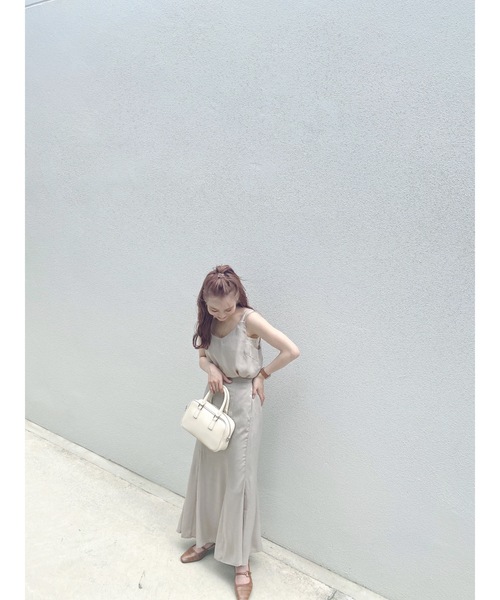 jumelle（ジュメロ）の「キャミセットワンピース（ワンピース・レディース・ベージュ/グレー・SMALL/MEDIUM）」の9枚目の写真