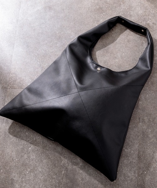 Adoon plain（アドーンプレーン）の「【Adoon plain】フェイクレザートートバッグ（トートバッグ・メンズ・ブラック/グレー・FREE）」の6枚目の写真