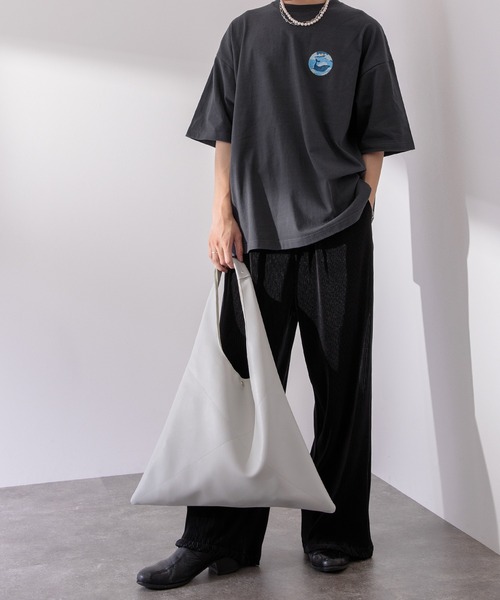 Adoon plain（アドーンプレーン）の「【Adoon plain】フェイクレザートートバッグ（トートバッグ・メンズ・ブラック/グレー・FREE）」の13枚目の写真