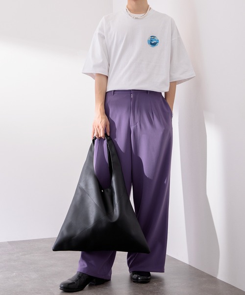 Adoon plain（アドーンプレーン）の「【Adoon plain】フェイクレザートートバッグ（トートバッグ・メンズ・ブラック/グレー・FREE）」の7枚目の写真