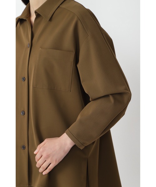 human woman（ヒューマンウーマン）の「◆T/R２WAYストレッチブラウス（シャツ/ブラウス・レディース・ブラウン/グレー系その他・MEDIUM）」の9枚目の写真