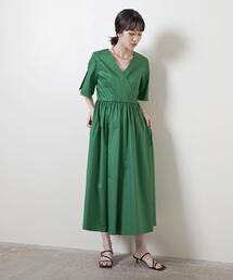 UNITED ARROWS | <UNITED ARROWS>カシュクール ショートスリーブ ワンピース B(ワンピース)