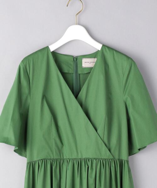 UNITED ARROWS（ユナイテッドアローズ）の「＜UNITED ARROWS＞カシュクール ショートスリーブ ワンピース B（ワンピース・レディース・ケリー/ブラック・36/38）」の10枚目の写真