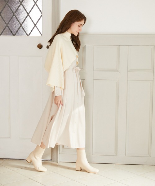 Rewde（ルゥデ）の「スクエアショートブーツ（1R18-BT1865）（ブーツ・レディース・ブラック/キナリ/ダークブラウン・L/M/LL/S）」の17枚目の写真