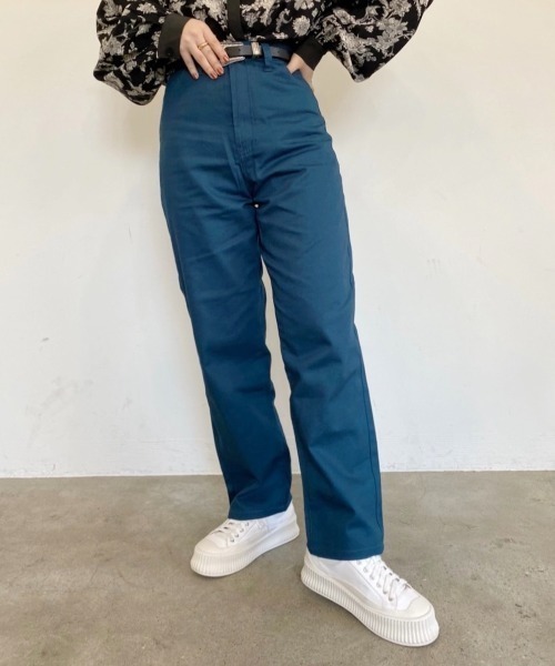 nemne store（ネンネストア）の「きこりのハイウエストストレートパンツ（その他パンツ・レディース・モカ/ブルーグリーン/スミクロ/ブラック/パープル・SMALL/MEDIUM）」の5枚目の写真