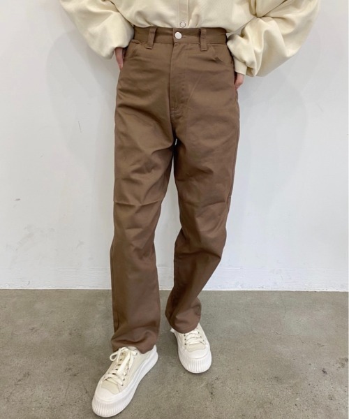 nemne store（ネンネストア）の「きこりのハイウエストストレートパンツ（その他パンツ・レディース・モカ/ブルーグリーン/スミクロ/ブラック/パープル・SMALL/MEDIUM）」の4枚目の写真