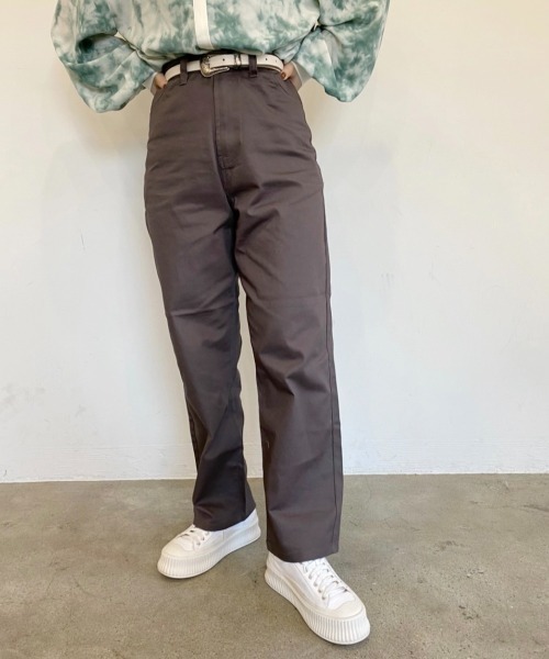 nemne store（ネンネストア）の「きこりのハイウエストストレートパンツ（その他パンツ・レディース・モカ/ブルーグリーン/スミクロ/ブラック/パープル・SMALL/MEDIUM）」の11枚目の写真