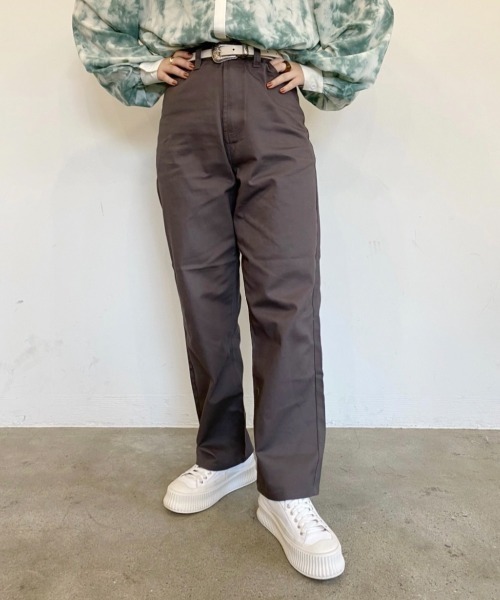 nemne store（ネンネストア）の「きこりのハイウエストストレートパンツ（その他パンツ・レディース・モカ/ブルーグリーン/スミクロ/ブラック/パープル・SMALL/MEDIUM）」の19枚目の写真