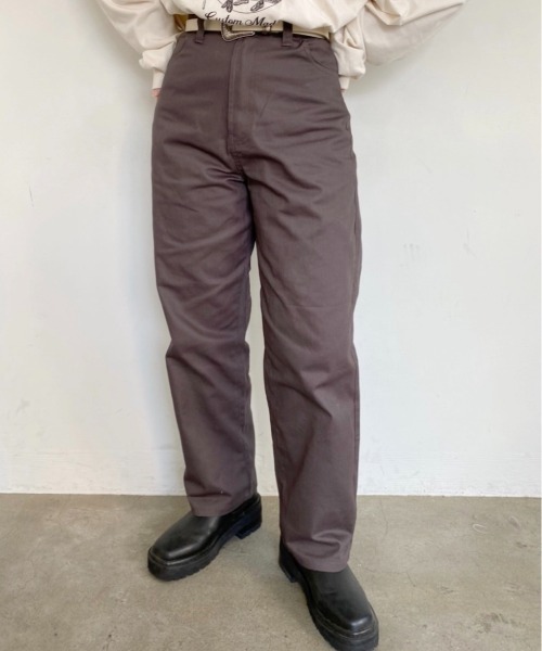 nemne store（ネンネストア）の「きこりのハイウエストストレートパンツ（その他パンツ・レディース・モカ/ブルーグリーン/スミクロ/ブラック/パープル・SMALL/MEDIUM）」の12枚目の写真