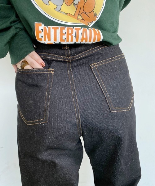 nemne store（ネンネストア）の「きこりのハイウエストストレートパンツ（その他パンツ・レディース・モカ/ブルーグリーン/スミクロ/ブラック/パープル・SMALL/MEDIUM）」の9枚目の写真