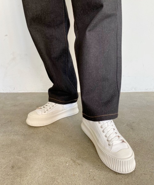 nemne store（ネンネストア）の「きこりのハイウエストストレートパンツ（その他パンツ・レディース・モカ/ブルーグリーン/スミクロ/ブラック/パープル・SMALL/MEDIUM）」の17枚目の写真