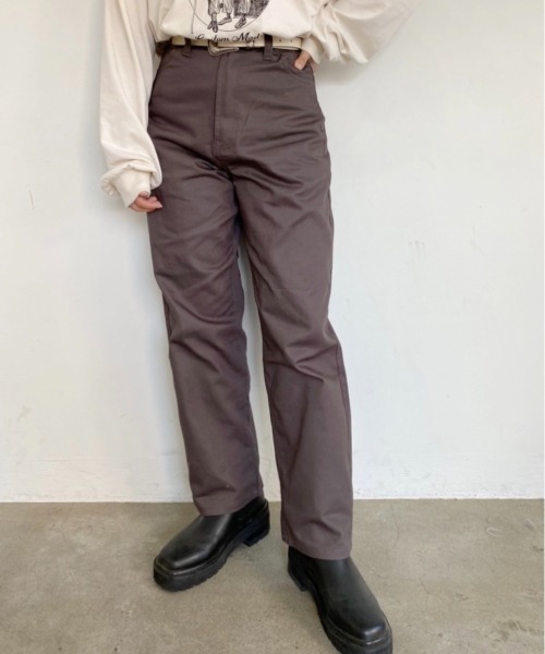 nemne store（ネンネストア）の「きこりのハイウエストストレートパンツ（その他パンツ・レディース・モカ/ブルーグリーン/スミクロ/ブラック/パープル・SMALL/MEDIUM）」の20枚目の写真