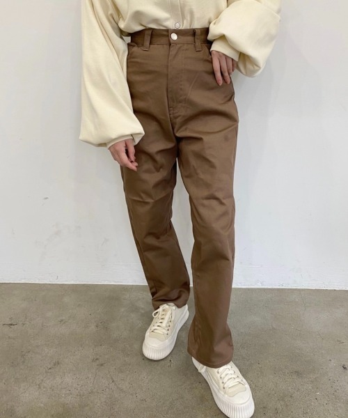 nemne store（ネンネストア）の「きこりのハイウエストストレートパンツ（その他パンツ・レディース・モカ/ブルーグリーン/スミクロ/ブラック/パープル・SMALL/MEDIUM）」の22枚目の写真