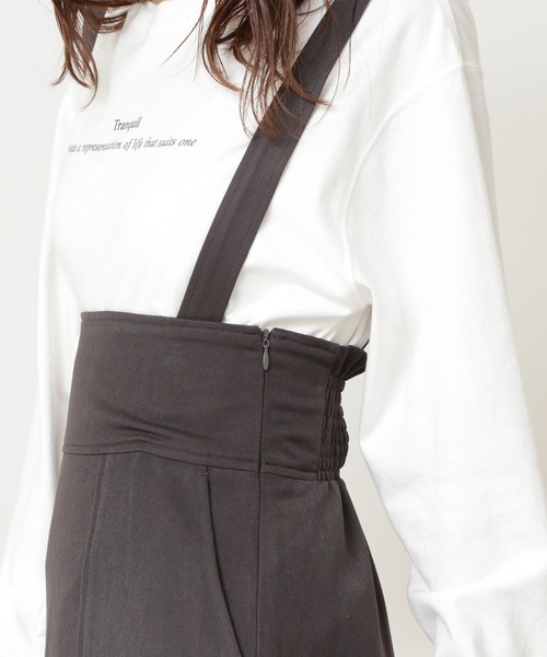 N.(N. Natural Beauty Basic)(エヌエヌナチュラルビューティーベーシック)の「◆サスペンダー付タイトスカート(スカート・レディース・ブルーグリーン/スミクロ・MEDIUM)」の4枚目の写真