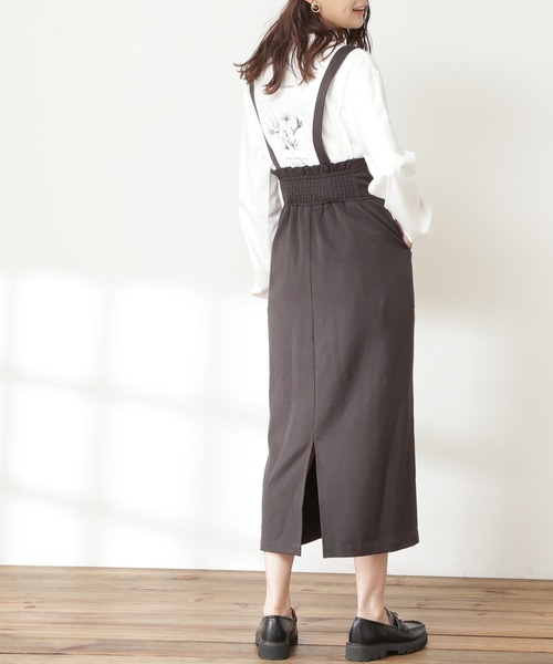 N.(N. Natural Beauty Basic)(エヌエヌナチュラルビューティーベーシック)の「◆サスペンダー付タイトスカート(スカート・レディース・ブルーグリーン/スミクロ・MEDIUM)」の11枚目の写真