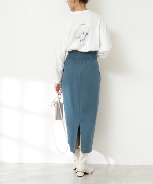 N.(N. Natural Beauty Basic)(エヌエヌナチュラルビューティーベーシック)の「◆サスペンダー付タイトスカート(スカート・レディース・ブルーグリーン/スミクロ・MEDIUM)」の5枚目の写真