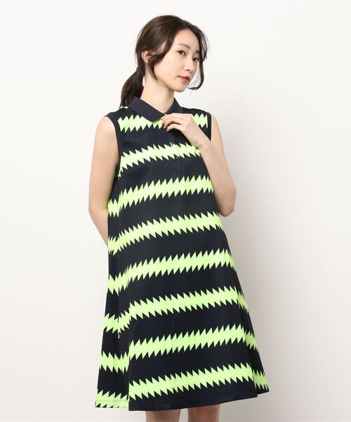 WAAC ブラック ワンピース ノースリーブ Waac golf ピンク ワンピース