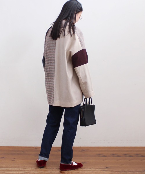 fig London(フィグロンドン)の「tweed mix BZ(ブルゾン・レディース・レッド/グリーン・FREE)」の20枚目の写真