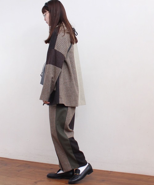 fig London(フィグロンドン)の「tweed mix BZ(ブルゾン・レディース・レッド/グリーン・FREE)」の21枚目の写真