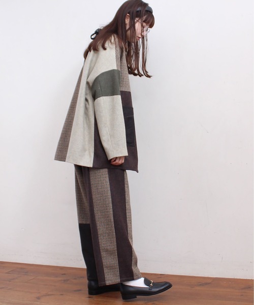 fig London(フィグロンドン)の「tweed mix BZ(ブルゾン・レディース・レッド/グリーン・FREE)」の16枚目の写真