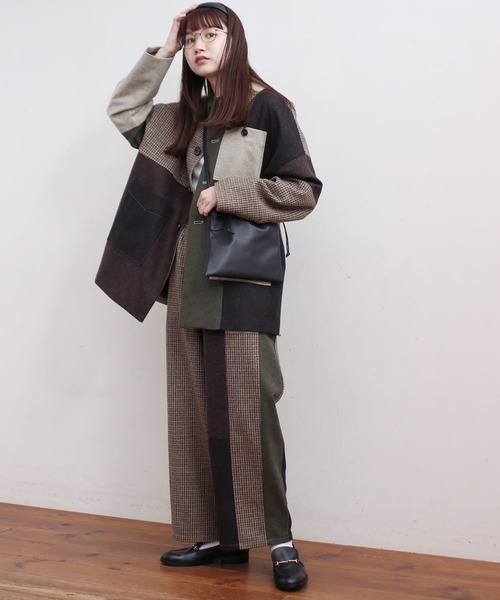 fig London(フィグロンドン)の「tweed mix BZ(ブルゾン・レディース・レッド/グリーン・FREE)」の17枚目の写真