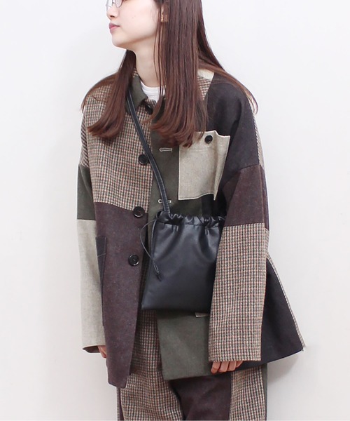 fig London(フィグロンドン)の「tweed mix BZ(ブルゾン・レディース・レッド/グリーン・FREE)」の8枚目の写真