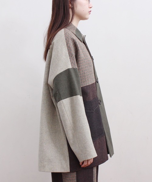 fig London(フィグロンドン)の「tweed mix BZ(ブルゾン・レディース・レッド/グリーン・FREE)」の18枚目の写真