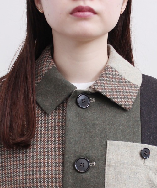 fig London(フィグロンドン)の「tweed mix BZ(ブルゾン・レディース・レッド/グリーン・FREE)」の13枚目の写真