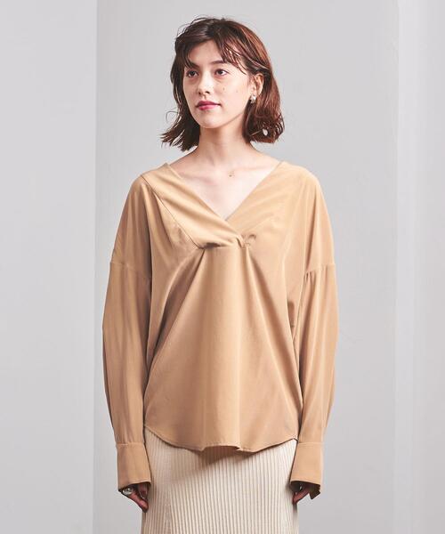 EQUIPMENT(エキップモン)の「<EQUIPMENT(エキップモン)>Vネック ブラウス ■■■(シャツ/ブラウス・レディース・ブラック/ライトピンク・XS/S)」の3枚目の写真