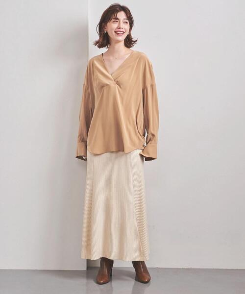 EQUIPMENT(エキップモン)の「<EQUIPMENT(エキップモン)>Vネック ブラウス ■■■(シャツ/ブラウス・レディース・ブラック/ライトピンク・XS/S)」の6枚目の写真