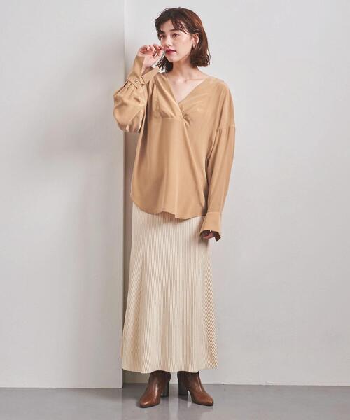 EQUIPMENT(エキップモン)の「<EQUIPMENT(エキップモン)>Vネック ブラウス ■■■(シャツ/ブラウス・レディース・ブラック/ライトピンク・XS/S)」の8枚目の写真