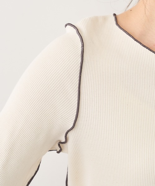 PUAL CE CIN（ピュアルセシン）の「テレコメロウロングスリーブ（Tシャツ/カットソー・レディース・ブラック系その他/ベージュ系その他/ブラック系その他2/ベージュ系その他2・FREE）」の13枚目の写真