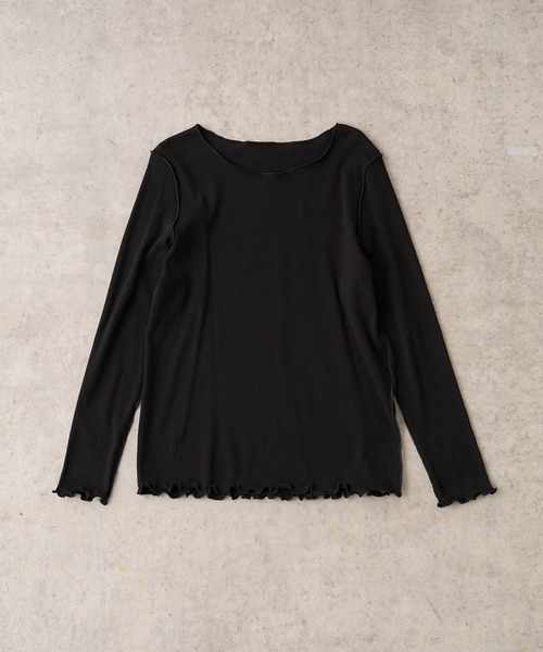 PUAL CE CIN（ピュアルセシン）の「テレコメロウロングスリーブ（Tシャツ/カットソー・レディース・ブラック系その他/ベージュ系その他/ブラック系その他2/ベージュ系その他2・FREE）」の18枚目の写真