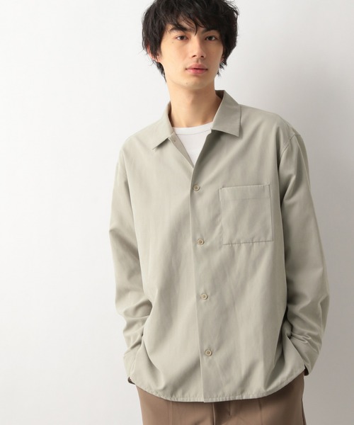 GLOBAL WORK（グローバルワーク）の「スウェードライクシャツ/215859（シャツ/ブラウス・メンズ・ライトグレー/ダークブラウン/カーキ・LARGE/SMALL/MEDIUM）」の2枚目の写真
