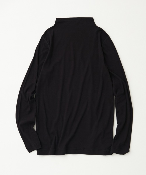 note et silence (ノートエシロンス)の「【 AMB100貨 】ボトルネック長袖Tシャツ 120/2フライス(Tシャツ/カットソー・レディース・グレー/ホワイト/ブラック・FREE)」の2枚目の写真