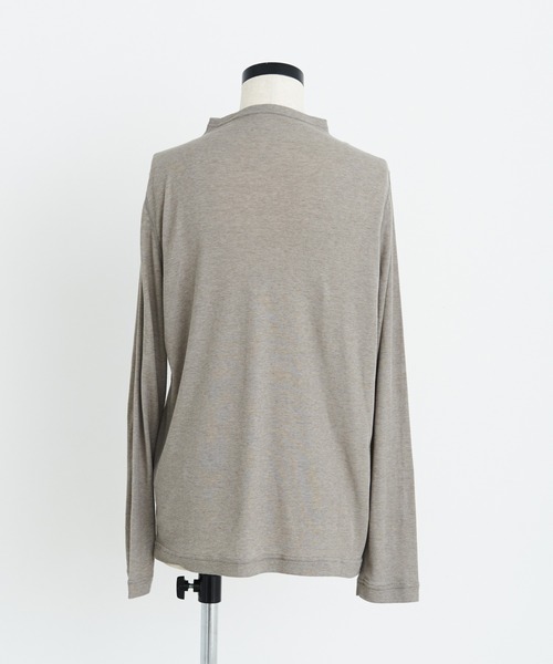 note et silence (ノートエシロンス)の「【 AMB100貨 】ボトルネック長袖Tシャツ 120/2フライス(Tシャツ/カットソー・レディース・グレー/ホワイト/ブラック・FREE)」の11枚目の写真