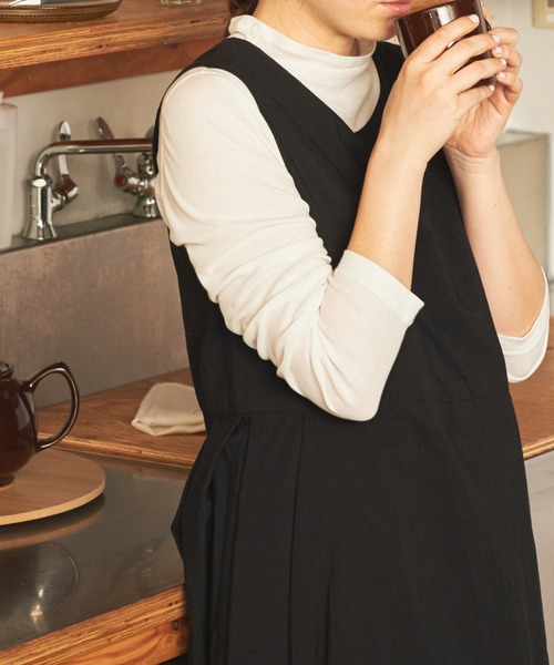 note et silence (ノートエシロンス)の「【 AMB100貨 】ボトルネック長袖Tシャツ 120/2フライス(Tシャツ/カットソー・レディース・グレー/ホワイト/ブラック・FREE)」の8枚目の写真