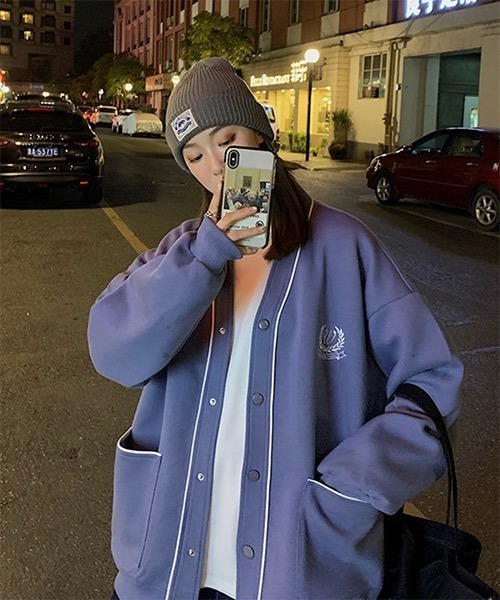 WESTBOY（ウエストボーイ）の「【WB ORIGINALS】Drop Shoulder Sweat Sport Cardigan WO21W3TP08（カーディガン/ボレロ・メンズ・ブラック/ブルー/グレー・M/XL/L）」の3枚目の写真