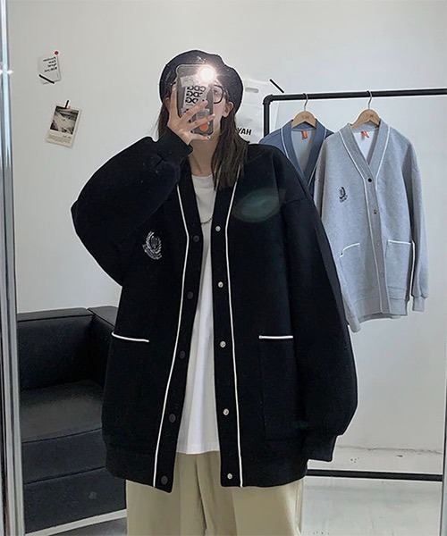 WESTBOY（ウエストボーイ）の「【WB ORIGINALS】Drop Shoulder Sweat Sport Cardigan WO21W3TP08（カーディガン/ボレロ・メンズ・ブラック/ブルー/グレー・M/XL/L）」の16枚目の写真