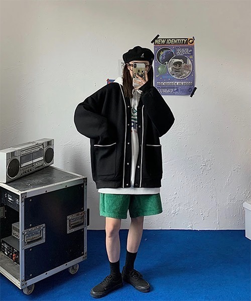 WESTBOY（ウエストボーイ）の「【WB ORIGINALS】Drop Shoulder Sweat Sport Cardigan WO21W3TP08（カーディガン/ボレロ・メンズ・ブラック/ブルー/グレー・M/XL/L）」の19枚目の写真
