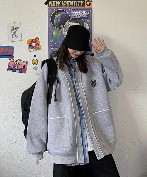 WESTBOY（ウエストボーイ）の「【WB ORIGINALS】Drop Shoulder Sweat Sport Cardigan WO21W3TP08（カーディガン/ボレロ・メンズ・ブラック/ブルー/グレー・M/XL/L）」の5枚目の写真