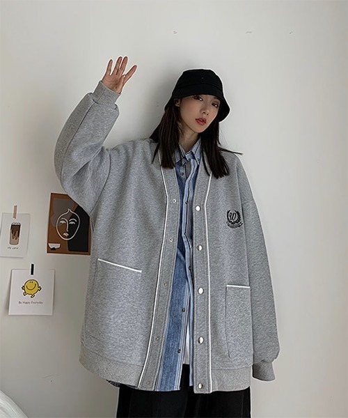 WESTBOY（ウエストボーイ）の「【WB ORIGINALS】Drop Shoulder Sweat Sport Cardigan WO21W3TP08（カーディガン/ボレロ・メンズ・ブラック/ブルー/グレー・M/XL/L）」の7枚目の写真