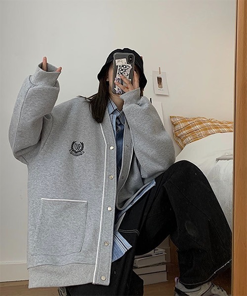 WESTBOY（ウエストボーイ）の「【WB ORIGINALS】Drop Shoulder Sweat Sport Cardigan WO21W3TP08（カーディガン/ボレロ・メンズ・ブラック/ブルー/グレー・M/XL/L）」の8枚目の写真