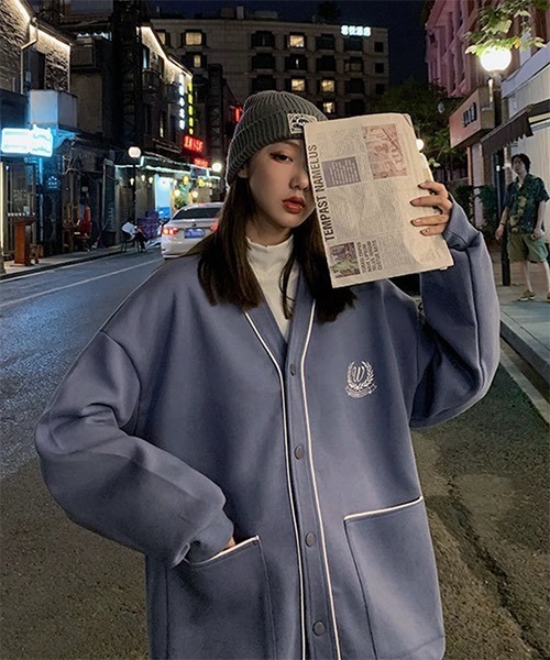 WESTBOY（ウエストボーイ）の「【WB ORIGINALS】Drop Shoulder Sweat Sport Cardigan WO21W3TP08（カーディガン/ボレロ・メンズ・ブラック/ブルー/グレー・M/XL/L）」の11枚目の写真